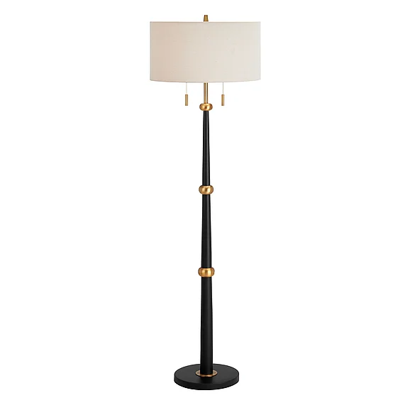 Crestview Mateo Floor Lamp in Black CVCBAER2507