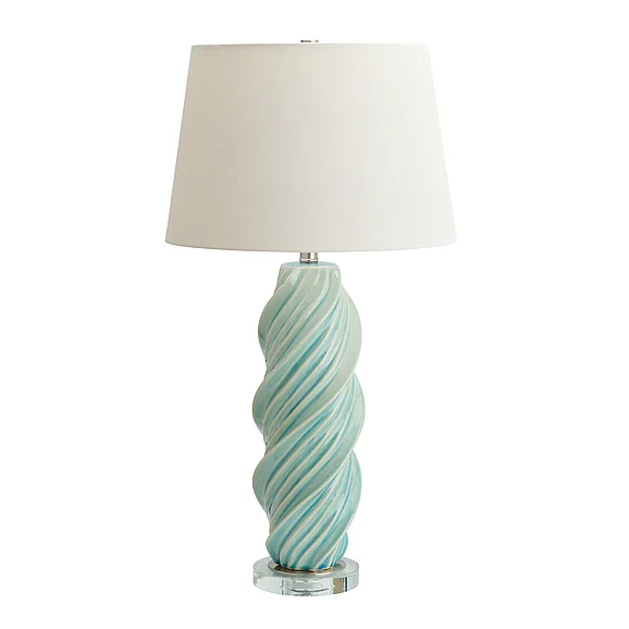 Crestview Blue Amira Table Lamp in Blue CVCBAP3537B