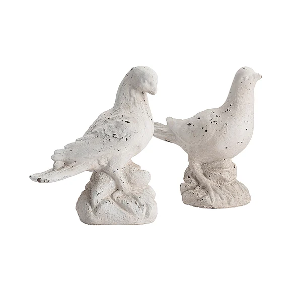 Crestview Dove Statues in White CVDEP960