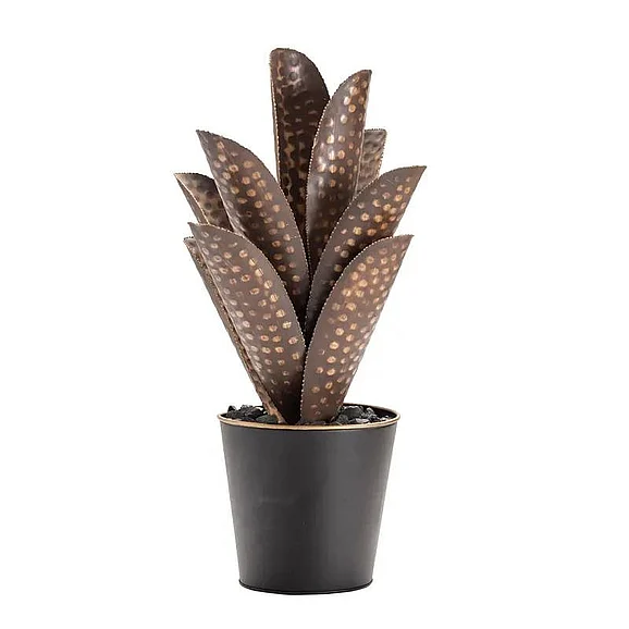 Crestview Collection Large Oasis Hand Finished Metal Cactus CVDZEN029L