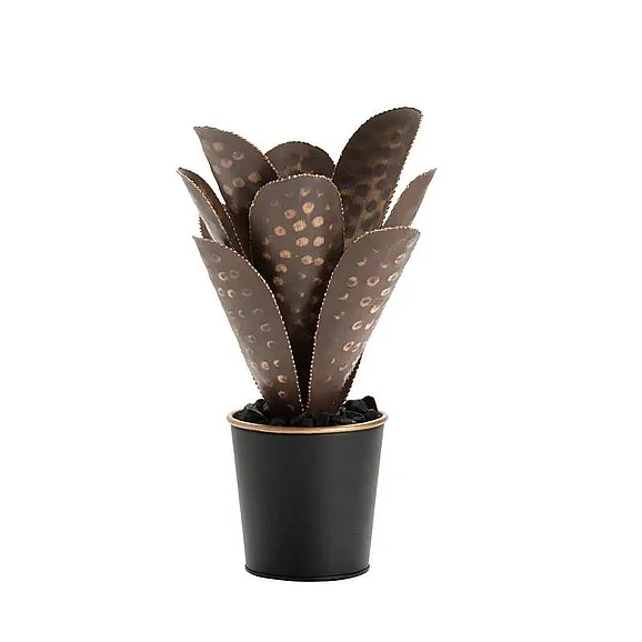 Crestview Collection Small Oasis Hand Finished Metal Cactus CVDZEN029S