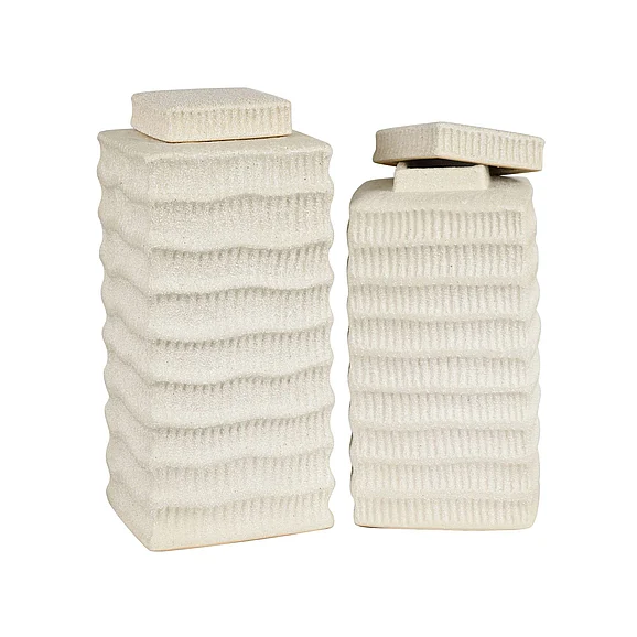 Crestview Fairfax Containers in Cream CVDZEP064