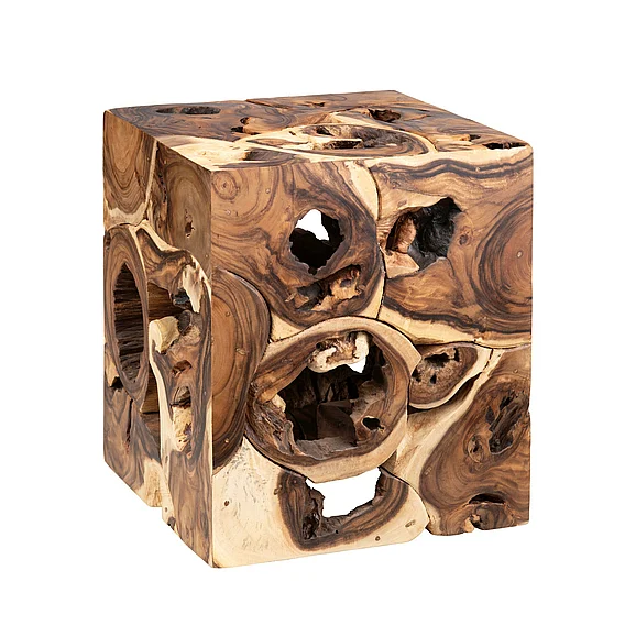 Crestview Collection Borneo Suar End Table in Stained Brown CVFDR1012