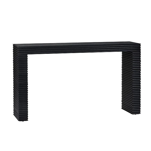 Crestview Collection Hendrix Console Table in Black CVFDR1155