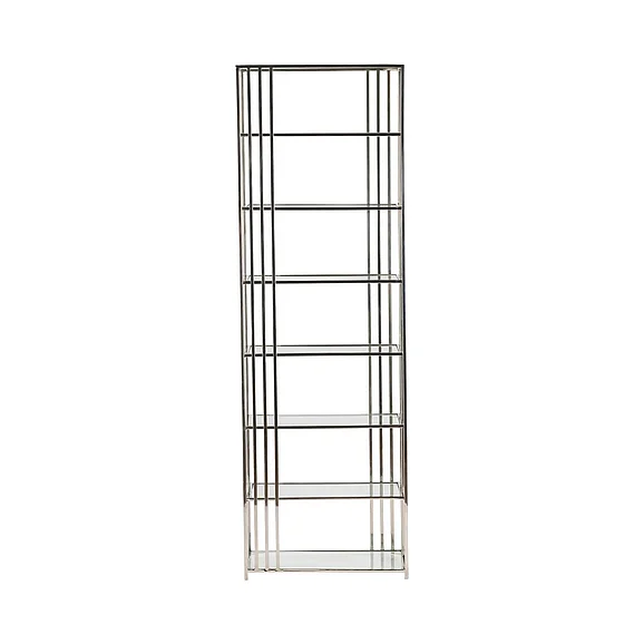 Crestview Collection Drexel Etagere in Plated Silver CVFNR5007