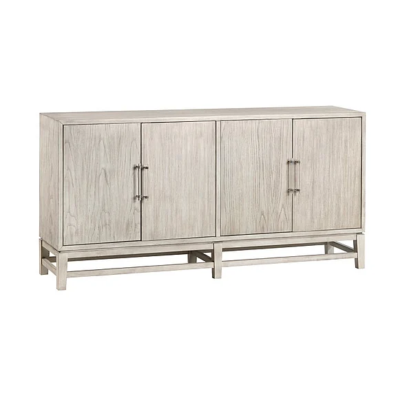 Crestview Collection Annabelle 4 Door Sideboard in Stained Cream CVFVR8427