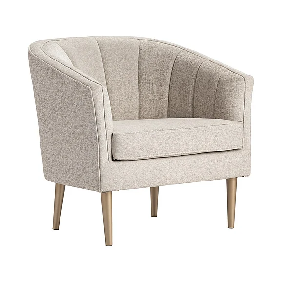 Crestview Collection Sutton Accent Chair in Upholstered Beige CVFZR4509
