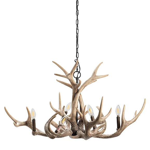 Crestview Collection Huxley Antler Chandelier CVPDA088 (1PC)