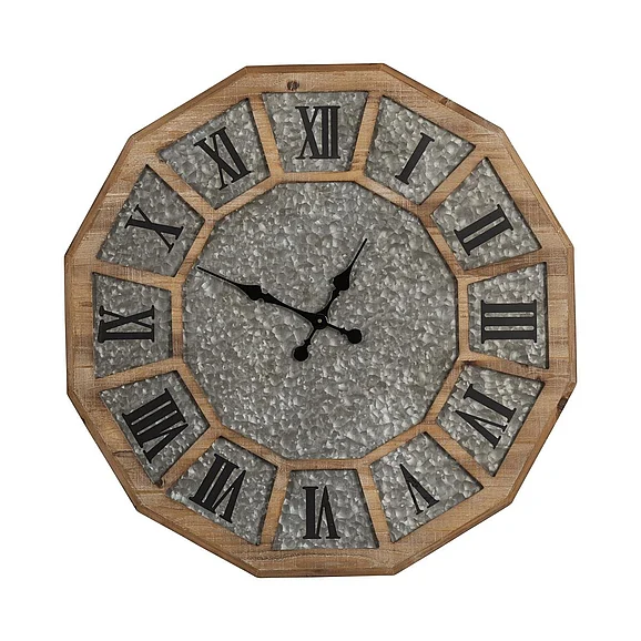 Crestview Collection Scalloped Clock CVTCK1187