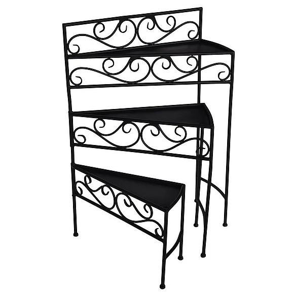 Crestview Collection Cascade Shelf in Black CVTFR1007