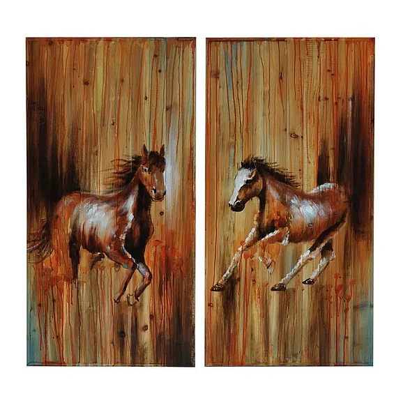 Crestview Collection Full Gallop 1 & 2 Wall Art CVTOP1955