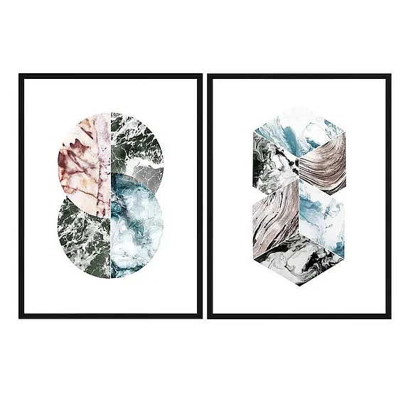 Crestview Collection Marble Duo Wall Art CVTOP2707