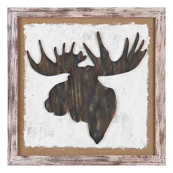 Crestview Collection Rustic Moose Silhouette Wall Art CVTOP3271
