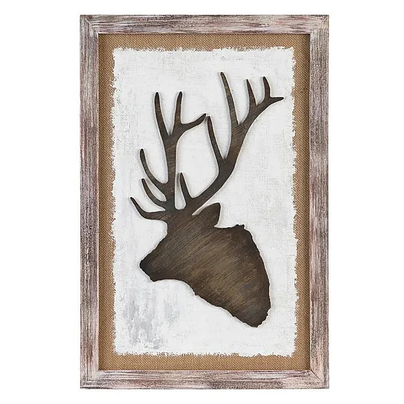 Crestview Collection Rustin Elk Silhouette Wall Art CVTOP3272