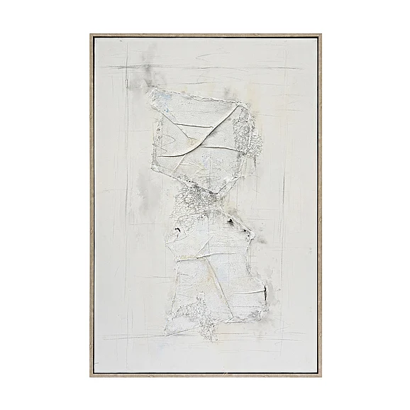Crestview Deconstructed Layers Wall Art in White CVTOP3591