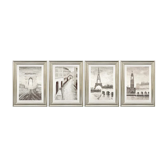 Crestview Euro Destinations Wall Art in Brown CVTOP3663