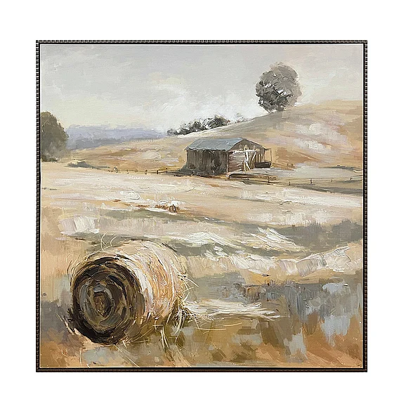 Crestview Hay Fields Wall Art in Brown CVTOP3674