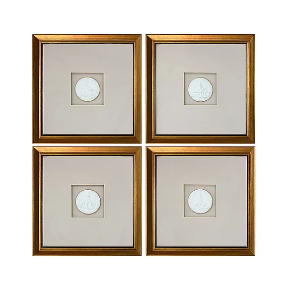 Crestview Hastings Wall Art in White CVTOP3721