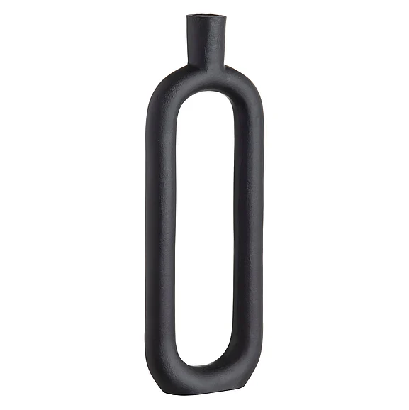 Crestview Raven Oval Infinity Vase in Black CVVSN045