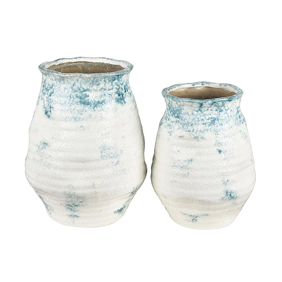 Crestview Tidal Vases in Aqua CVVZSA069