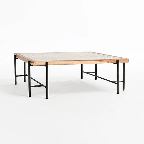 Classic Home Cyrus 50" Square Coffee Table in Natural 51000098 CLOSEOUT
