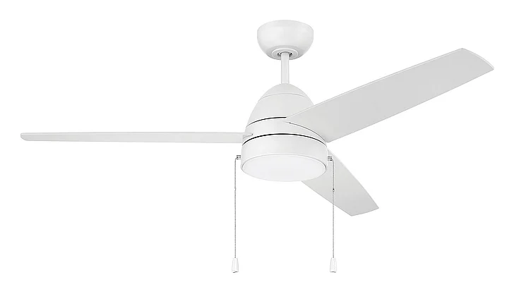 Craftmade Cozy 52" 3-Blade Ceiling Fan w/ Pull Chain in White CZY52W3