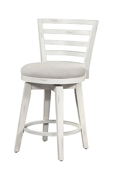 American Woodcrafters Meadowbrook Counter Height Swivel Stool - Whitewashed D-2610-350-25F