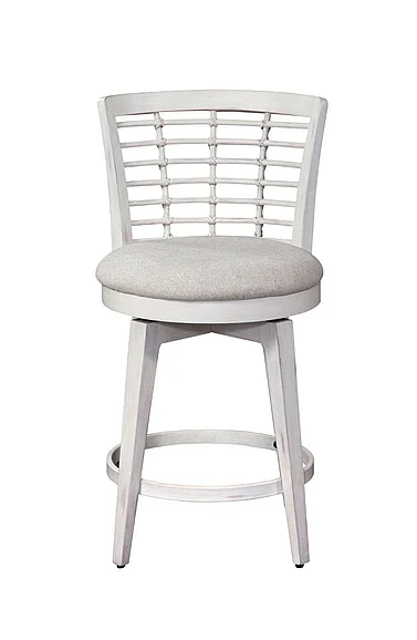 American Woodcrafters Beach Comber Counter Height Swivel Stool - Weathered White D-8510-345-25F