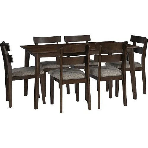 Powell Furniture Drury 7pc Dining Room Set in Brown