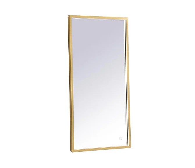 Elegant Pier 18X36 In. Led Mirror with Adjustable Color Temperature 3000K/4200K/6400K in Brass MRE61836BR