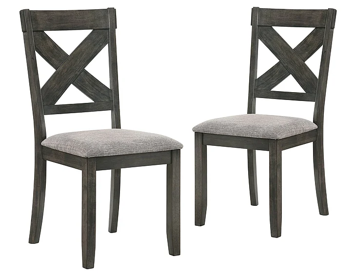 New Classic Furniture Gulliver Side Chair in Rustic Brown (Set of 2)