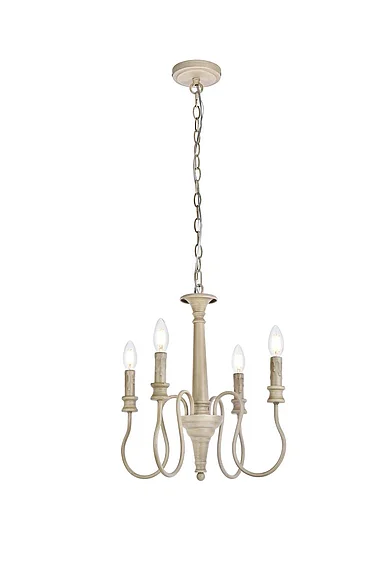 Elegant Flynx 4 Lights Pendant in Weathered Dove LD7043D17WD CLOSEOUT