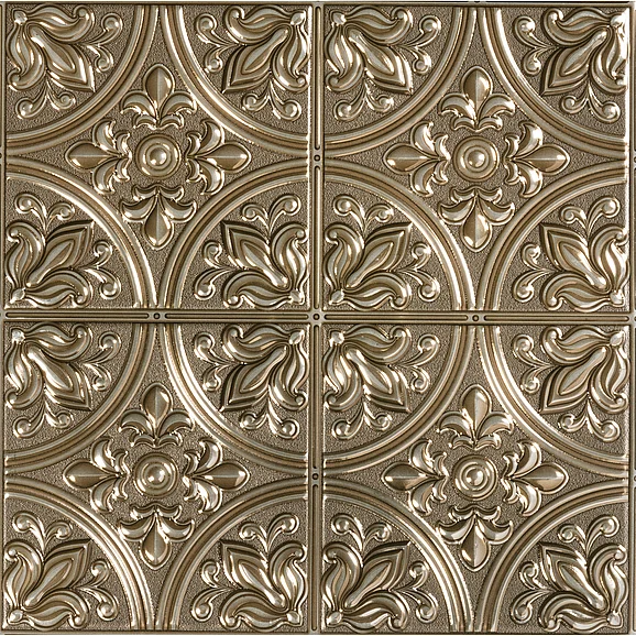 York RoomMates Tin Gold Peel & Stick Tile Backsplash TIL4625FLT