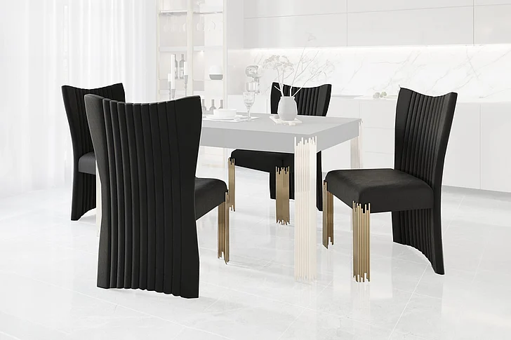 New Classic Empire Dining Chair (Set of 2) in Black D2034G-20