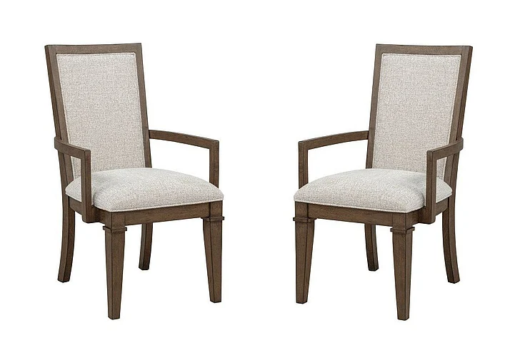 New Classic Mariana Upholstered Arm Chair (Set of 2) in Vintage Mocha D2114B-25;D2114B-25 PROMO