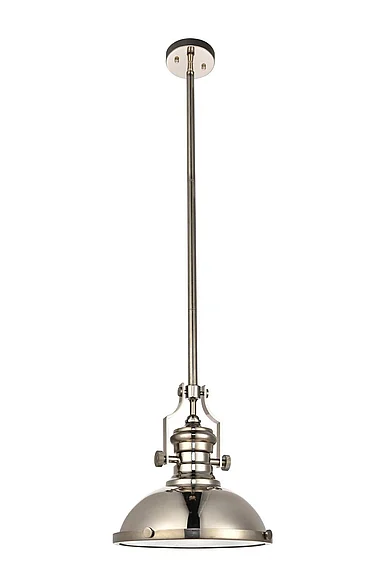 Elegant Eamon Collection Pendant D13 H13.3 LT:1 Polished Nickel Finish LD5001D13PN