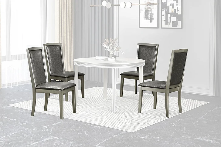 New Classic Lumina Dining Chair (Set of 2) in Silver D2210-20 PROMO