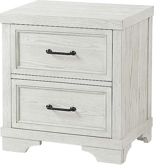 Westwood Design Foundry 2 Drawer Nightstand in White Dove FN-NS-27072D-WDV