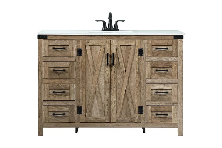Elegant 48 In. Single Bathroom Vanity in Natural Oak VF90248NT