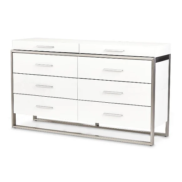 AICO Marquee Dresser in Cloud White KI-MRQE050-108
