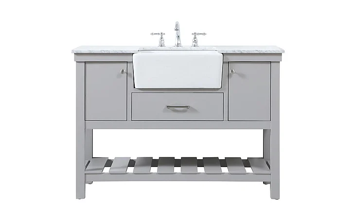 Elegant 48 In. Single Bathroom Vanity in Grey VF60148GR