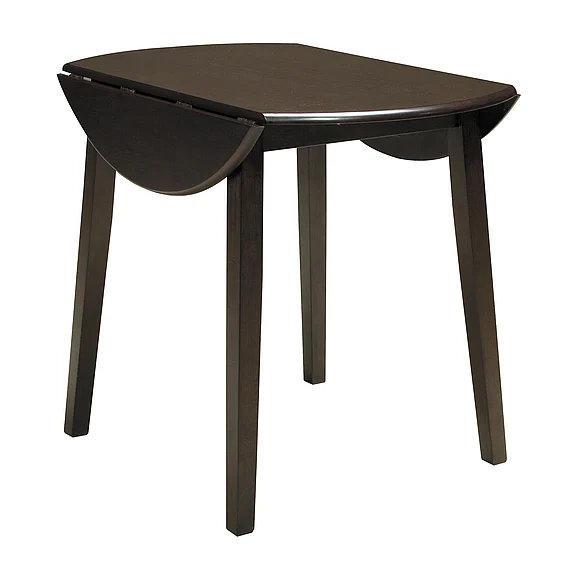 Hammis Round Dining Room Drop Leaf Table in Dark Brown D310-15 FedEx/UPS