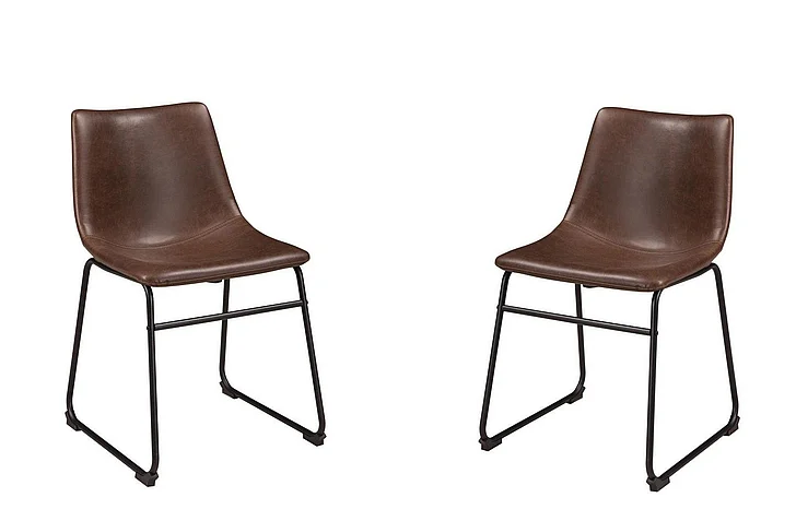 Centiar Upholstered Side Chair in Brown (Set of 2) D372-01 FedEx/UPS