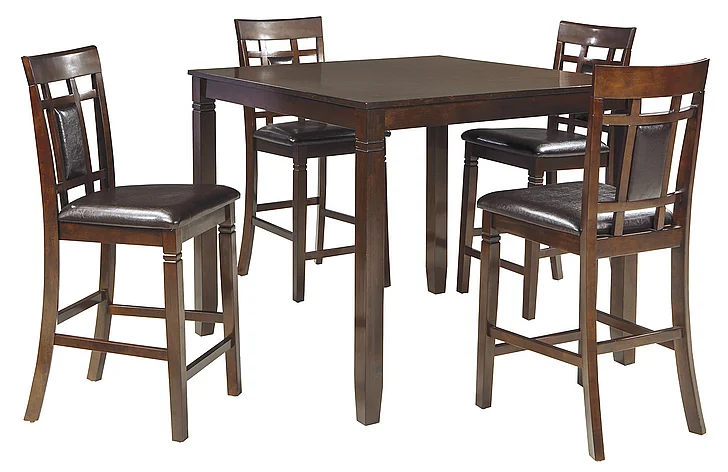 Bennox 5pc Counter Dining Set in Brown D384-223 FedEx/UPS
