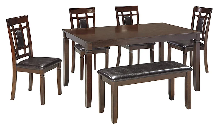 Bennox 6pc Dining Set in Brown D384-325
