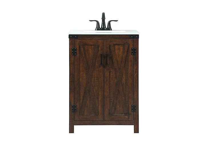 Elegant 24 In. Single Bathroom Vanity in Expresso VF90224EX