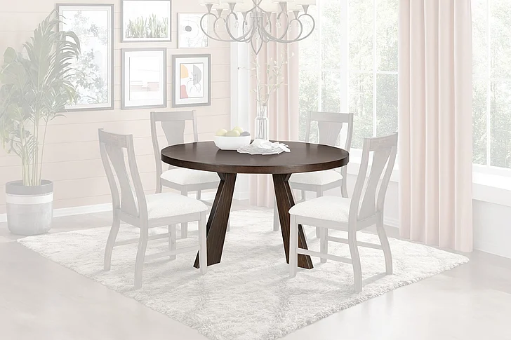 New Classic Chestnut Ridge 47" Round Table - Brown D4124-11 PROMO