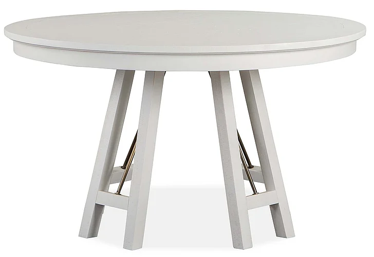 Magnussen Furniture Heron Cove Round Dining Table in Chalk White D4400-27