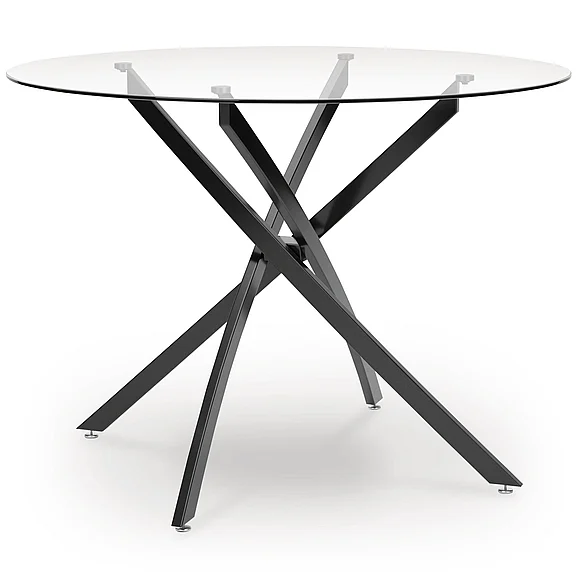 Pharwynn Round Dining Room Table in Black D446-15 FedEx/UPS