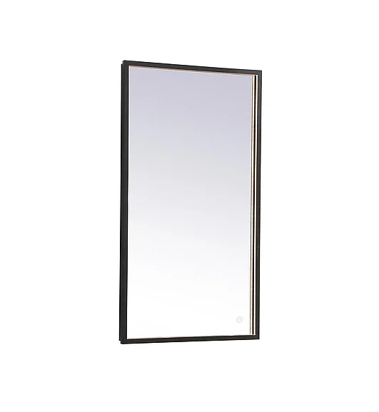Elegant Pier 20X36 In. Led Mirror with Adjustable Color Temperature 3000K/4200K/6400K in Black MRE62036BK